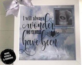 Miscarriage, Stillborn or Infant Loss Photo Memorial, Custom Shadowbox, Loss of a child, Personalized Memorial, Sympathy gift, Custom Gift