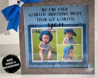 Personalized Baby Shadow box, Baby Photo Frame, Baby Gift, Baby Keepsake Box, Nursery Frame, Nursery Decor, New Baby Picture Frame, Unique