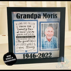 Memorial Shadow Box, Picture shadowbox, Custom Memorial Gift, Memorial Keepsake, Sympathy Gift, Personalized Memorial, Loss of, Bereavement