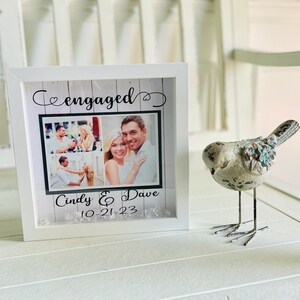 Engagement Shadow Box, Engagement Gifts for Couple, Engagement Photo ...