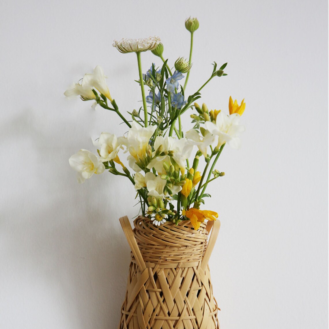 Handmade Bamboo Basket Woven Flower BasketVintage basket Etsy
