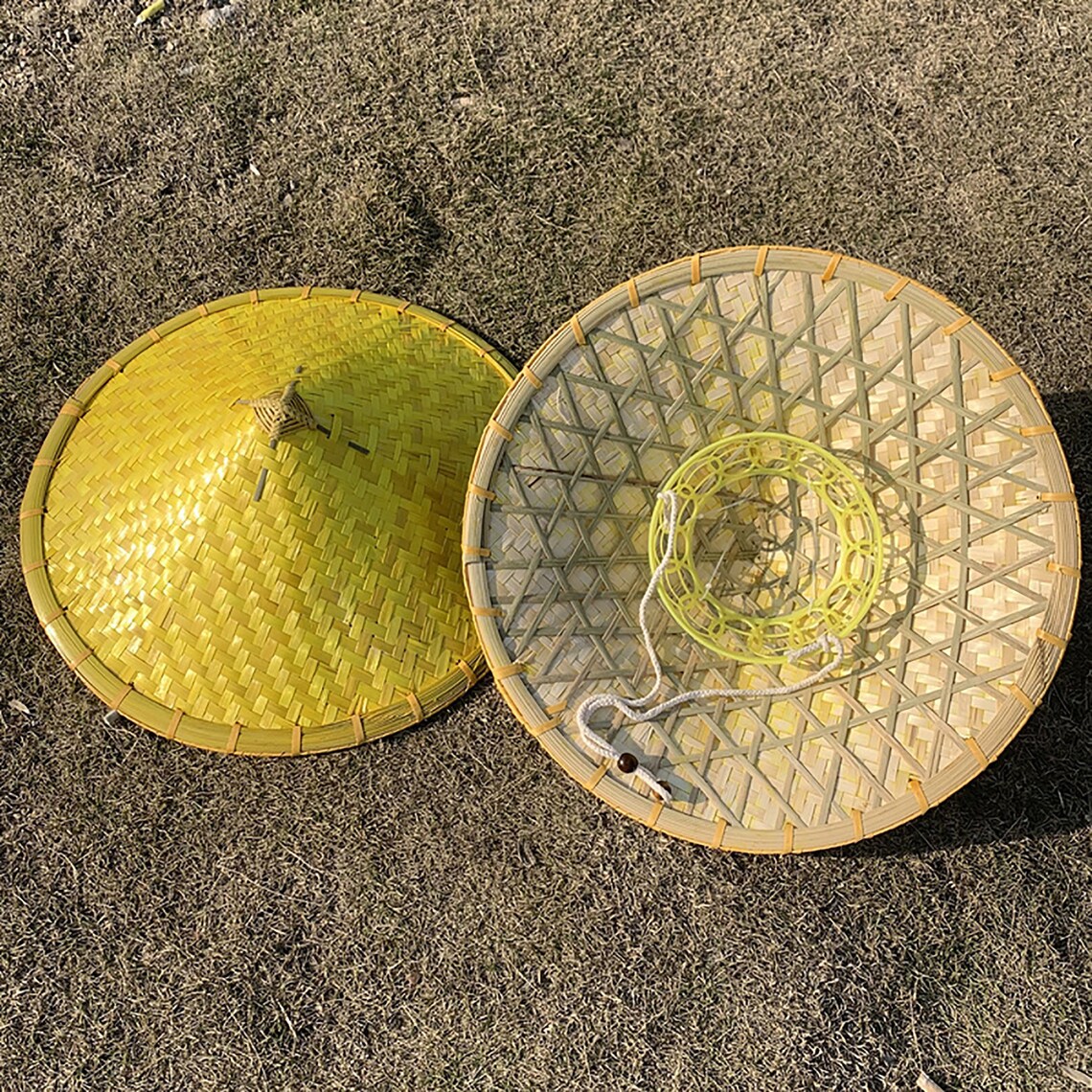 Handmade bamboo hat Bamboo hat with big eaves Men's and Etsy