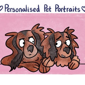 Custom Cartoon Pet Portraits