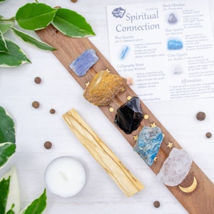 Spiritual Connection & Meditation, consciously sourced raw crystal kit | rough stones for spirit guides, animal guides, angels, ancestors