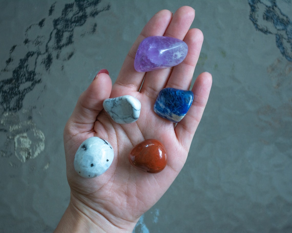 Restful & Tranquil Sleep Healing Crystal Set Soothing Stones Etsy