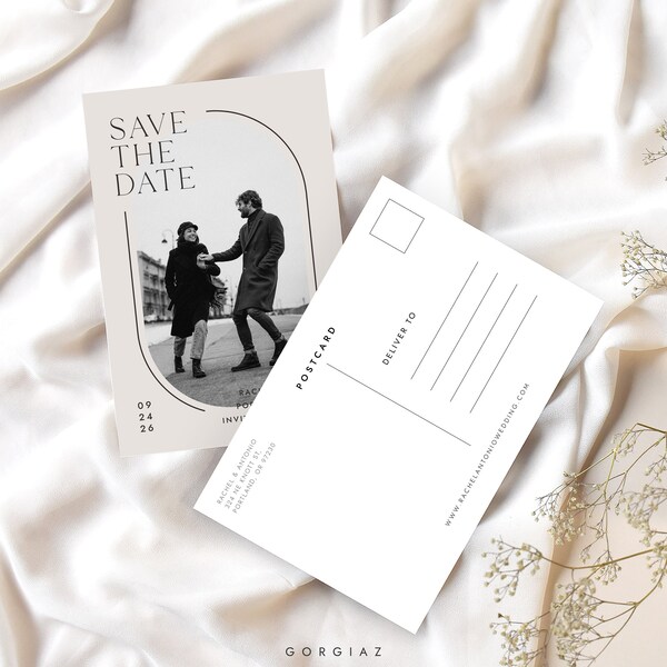 Save the Date Postcard Etsy