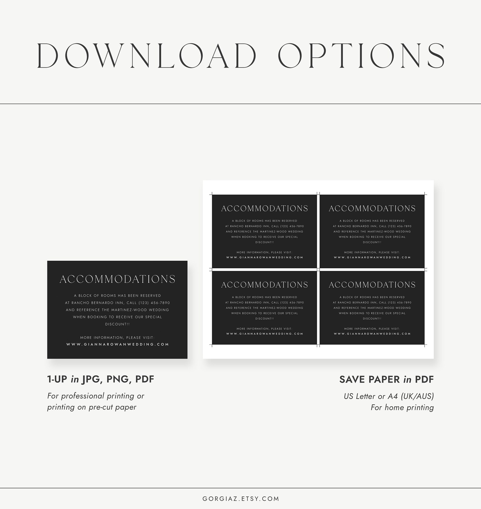 Wedding Card Template, Modern Minimalist Wedding Hotel