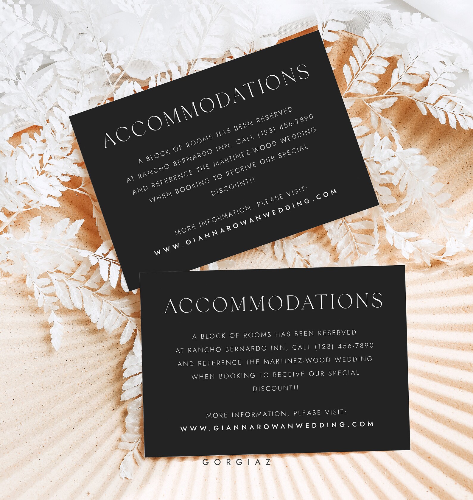 Wedding Card Template, Modern Minimalist Wedding Hotel