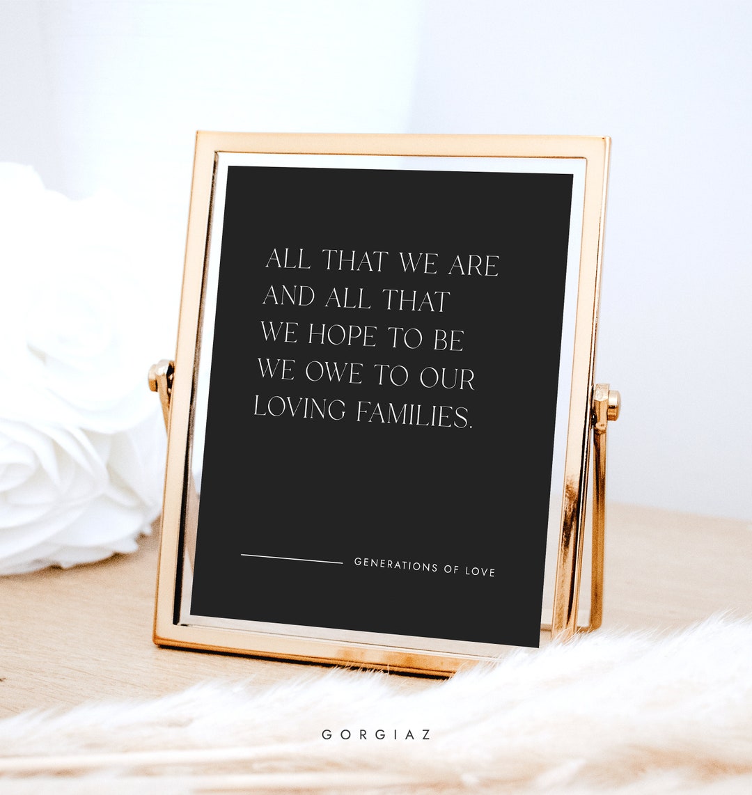 Minimalist Generations of Love Sign Template Modern - Etsy