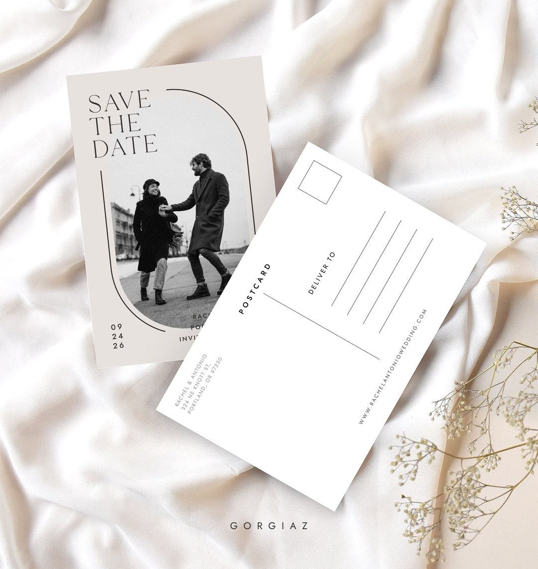 Image 3 for Save The Date Postcard Templates