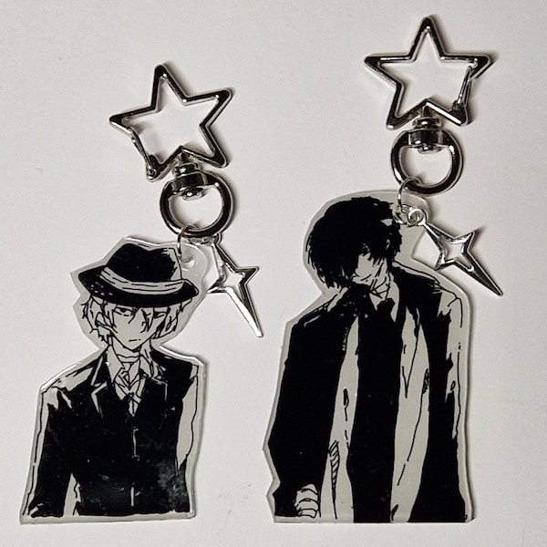 Matching Dazai Osamu & Chuuya Nakahara dark era port mafia key chains