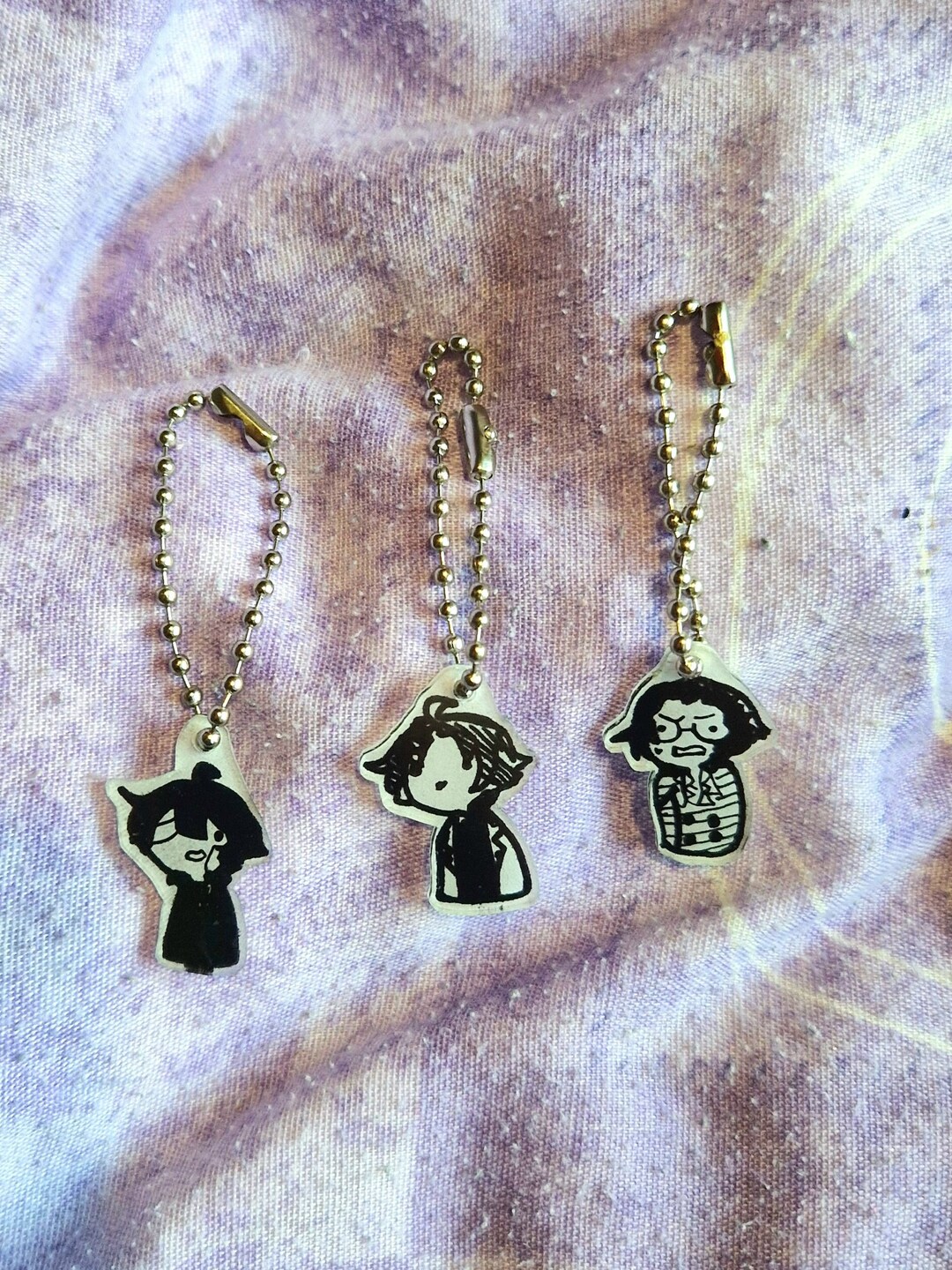 Osamu Dazai, Ango Sakaguchi and Sakunosuke Oda Small Funny Keychains
