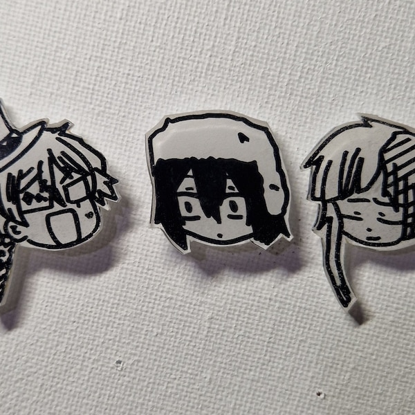 Bungo stray dogs bsd matching pin set, Nikolai Gogol, Fyodor Dostoevesky, Sigma