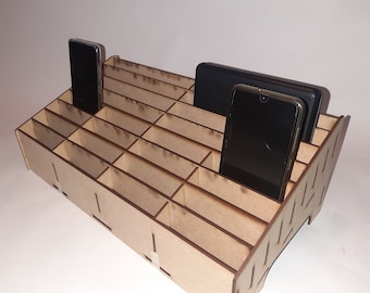 Archivo Digital de organizador de celulares y tablets para 8 tablets y 16 celulares
