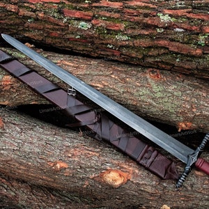 Personalized Viking sword for cosplay, engraved medieval sword for home decor, ideal fantasy gift for him, boyfriend, Christmas, or birthday