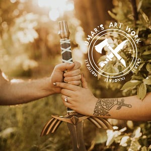 Hand Forged Master Sword Replica: Zelda Skyward Sword Cosplay with Scabbard