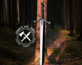 Handgjort skotskt Claymore-svärd J2 stål Highland Claymore svart medeltida svärd jubileumspresent marskalkarspresenter personliga presenter USA