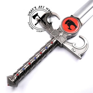 Espada Thundercat totalmente hecha a mano, Espada de acero inoxidable de los presagios Deluxe The Lion O SWORD con funda de cuero, regalo de Navidad para novio