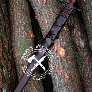 Medieval Viking sword for cosplay and home decor, personalized with engraving, a perfect fantasy sword gift for Christmas, birthdays, or a unique gift for your boyfriend