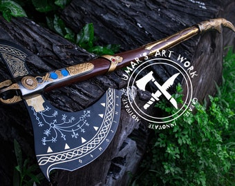 God of War Leviathan axe, Handmade Leviathan Axe Replica, Kratos Axe, Leviathan axe, Kratos Cosplay, Gift for him, Gift for men