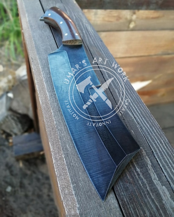 Classic Fothers Day Gift, Handmade Serbian Knife, Full Tang Hand Forged Cleaver  Knife Kitchen Knife, Meat Cleaver Chopper, Fixed Blade Knife 