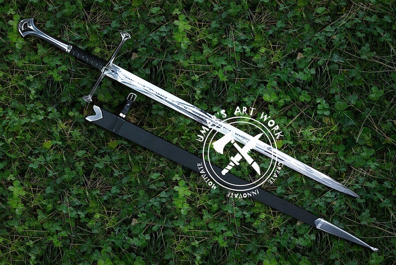 ANDURIL Sword of Strider, Custom Engraved Sword, LOTR Sword, Lord of the Rings King Aragorn Ranger Sword, Strider Knife, Lotr Gifts for Men image 3