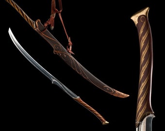 Sword of Haldir Medieval Sword Viking Sword Gift Handmade Sword Full tang Larp Sword Best Anniversary Gift for Husband Gift for Boyfriend