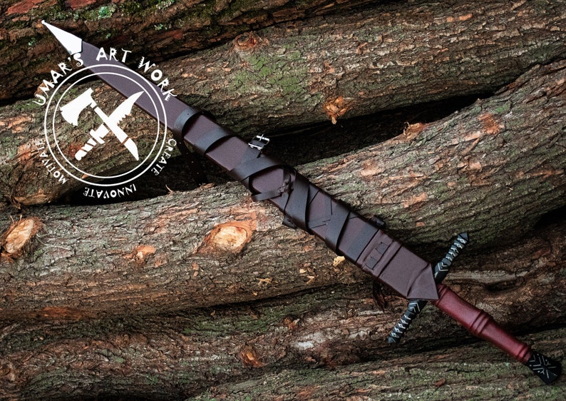 Personalized Viking sword for cosplay, engraved medieval sword for home decor, ideal fantasy gift for him, boyfriend, Christmas, or birthday