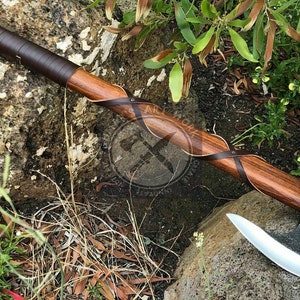 Hand Forged Viking Axe: Rosewood Handle, Carbon Steel Blade