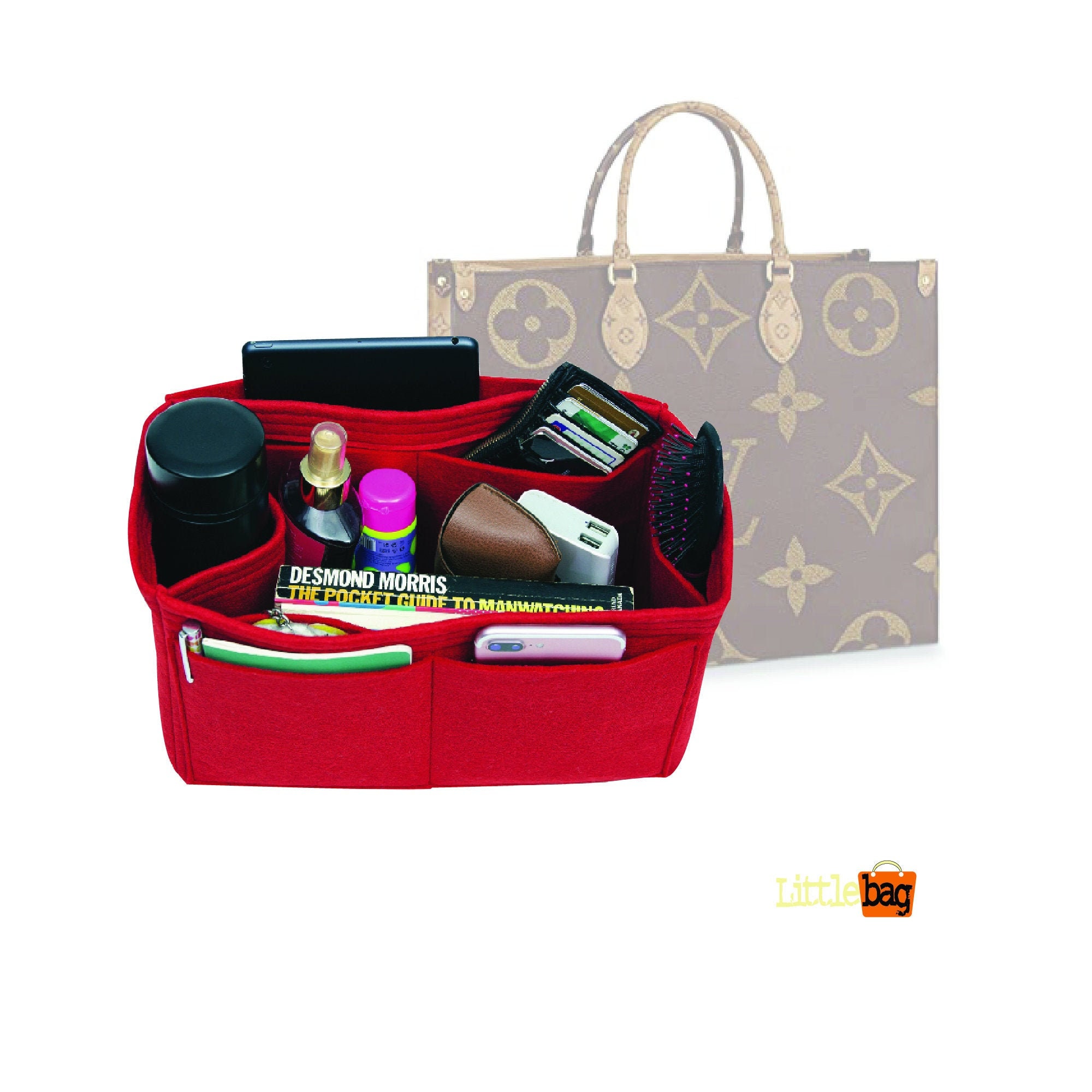 Bag and Purse Organizer with Regular Style for Louis Vuitton OntheGo