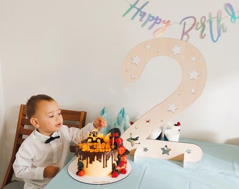 2 sign Photo Prop for Second Birthday, Wooden Number Sign Photographer, wood prop for 2 birthday