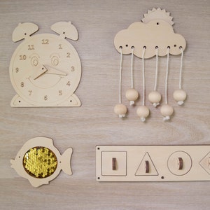 Busy Board Parts Busy board details Busy board pieces Busy board elements Wooden detail Busy board DIY Busy board zubehr image 6