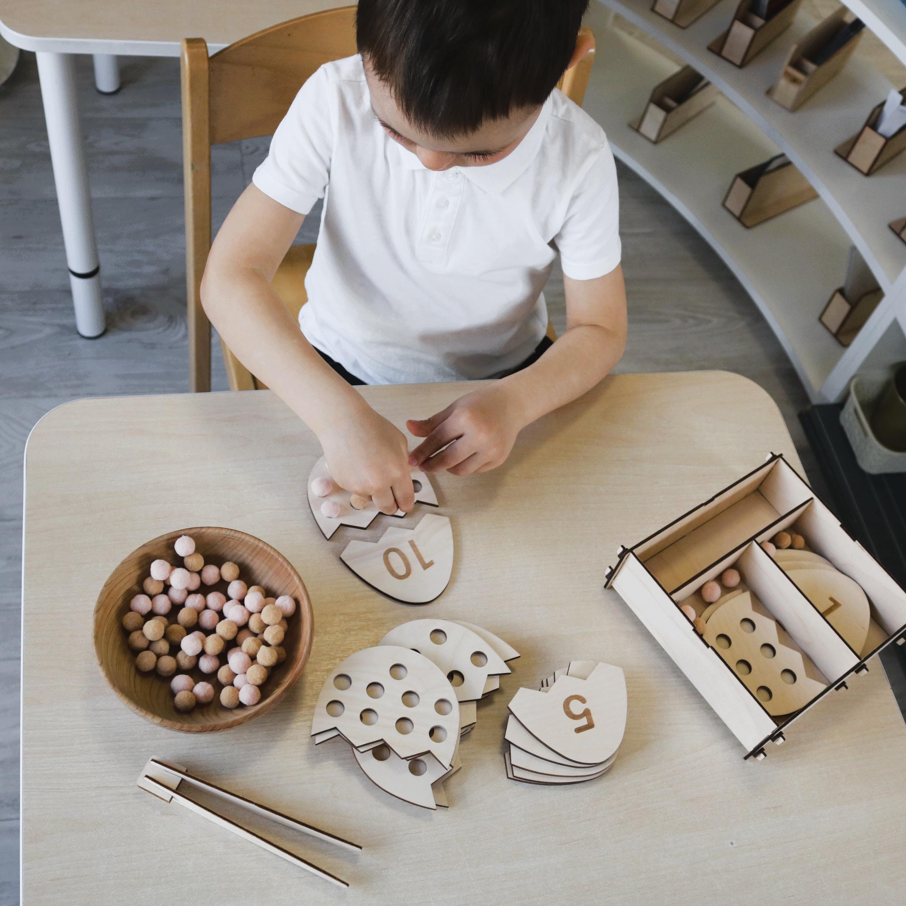 Montessori Counting Boards, Montessori Number Board, Counting Skill ...