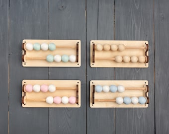Busy board parts, wooden busy board abacus for diy busy board