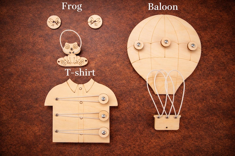 DIY Busy Board Parts – Montessori Activity Board Components – Wooden Sensory Toy Gift for Baby and Toddler image 17