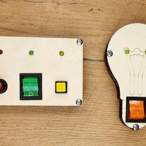 Busy Board Parts Busy board details Busy board pieces Busy board elements Wooden detail busy board accessory Busy board DYI Lights