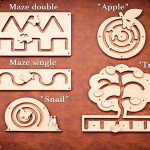 DIY Busy Board Parts – Montessori Activity Board Components – Wooden Sensory Toy Gift for Baby and Toddler image 6