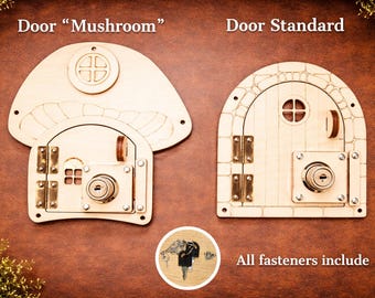 Busy Board Doors, Wooden Busy Board Elements, DIY Busy Board Accessories, Montessori Board Parts, Busy Board Zubehör