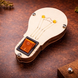 DIY Busy Board Parts – Montessori Activity Board Components – Wooden Sensory Toy Gift for Baby and Toddler Ligth bulb