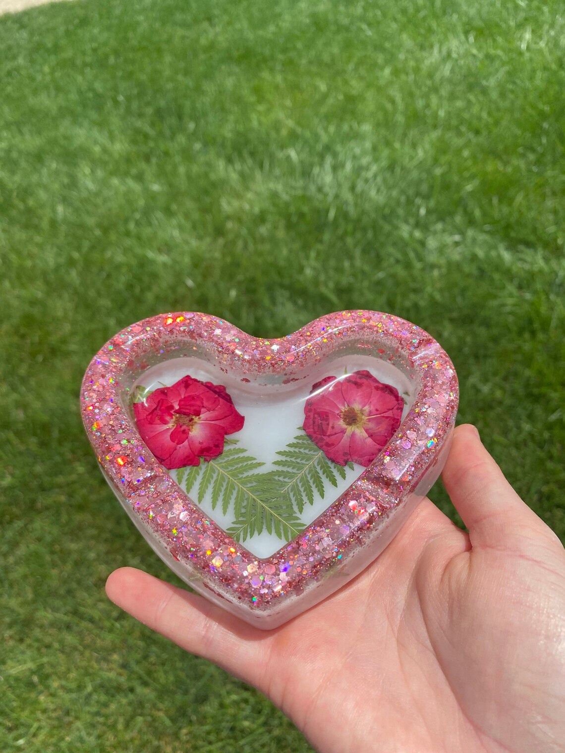 Floral heart shaped ashtray | Etsy