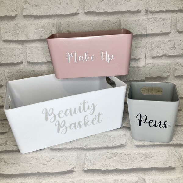 Personalised Mrs Hinch Storage Box/Basket Bathroom Storage Kitchen Storage Storage Bins Home Organisation. choose size, font, colour