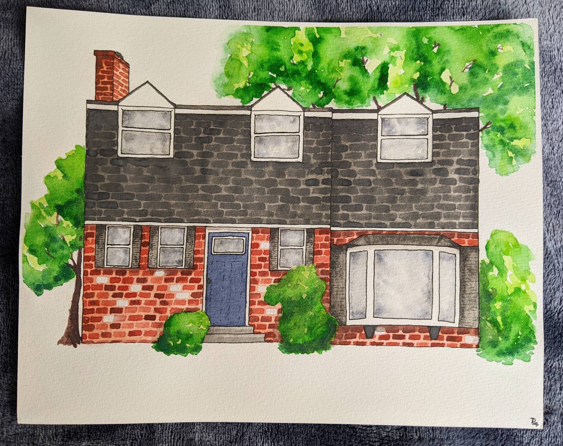 Custom Watercolor Home Portraits Etsy UK