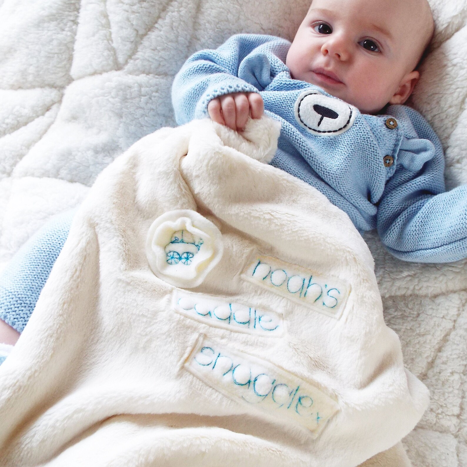 Personalised Cuddle Snuggle Baby Blanket From Etsy