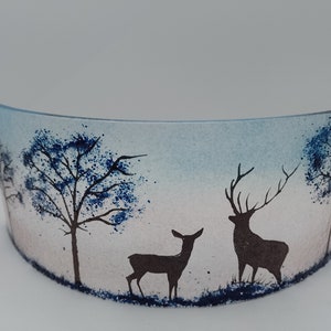 Fused Glass Stag Curve, Fused Glass Stag, Fused Glass Curved Stand, Fused Glass Stand, Stag Fused Glass, Fused Glass Panel, Fused Glass Art