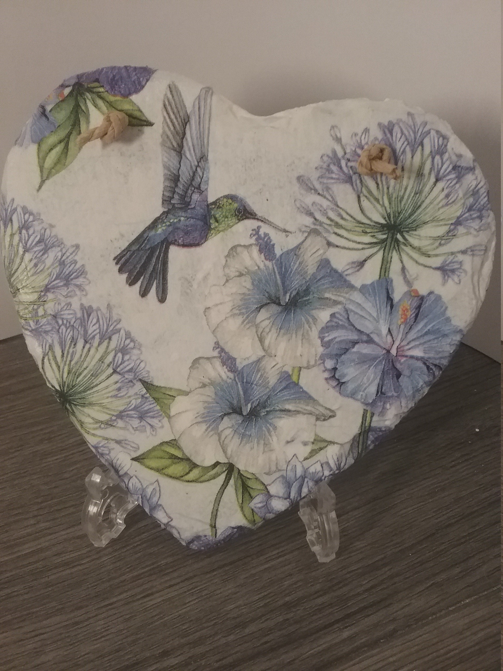 Decoupage slate heart Decoupage slate Handmade decoupage Etsy