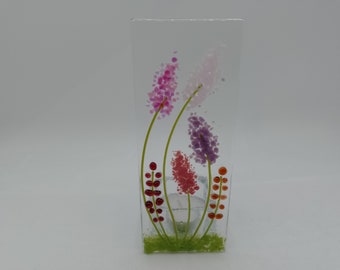 Fused Glass Tea Light Holder, Fused Glass Flower Tea Light Holder, Fused Glass Tealight Holder, Flower Tealight, Fused Glass, Fused Glass