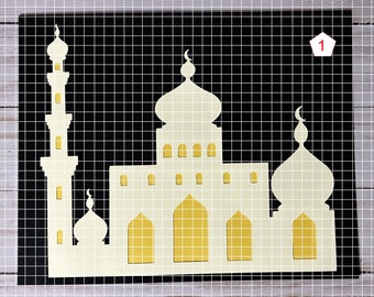 Masjid, Modelo de mezquita, Decoración de Ramadán, Papercraft islámico, Decoración de vacaciones islámica, DIY Eid masjid, Artesanía de niños musulmanes, Artesanía de mezquita, Decoración de Eid