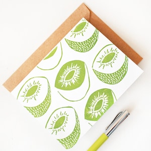 Kiwi Kunstdruck Karte (4"x6") mit Umschlag."