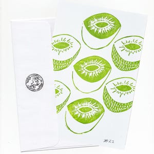 Impression bloc kiwi avec enveloppe (5 x 7 pouces)