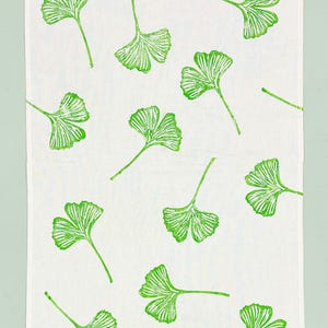 Ginkgo Leaf Pattern Flour Sack Cotton Kitchen Tea Towel